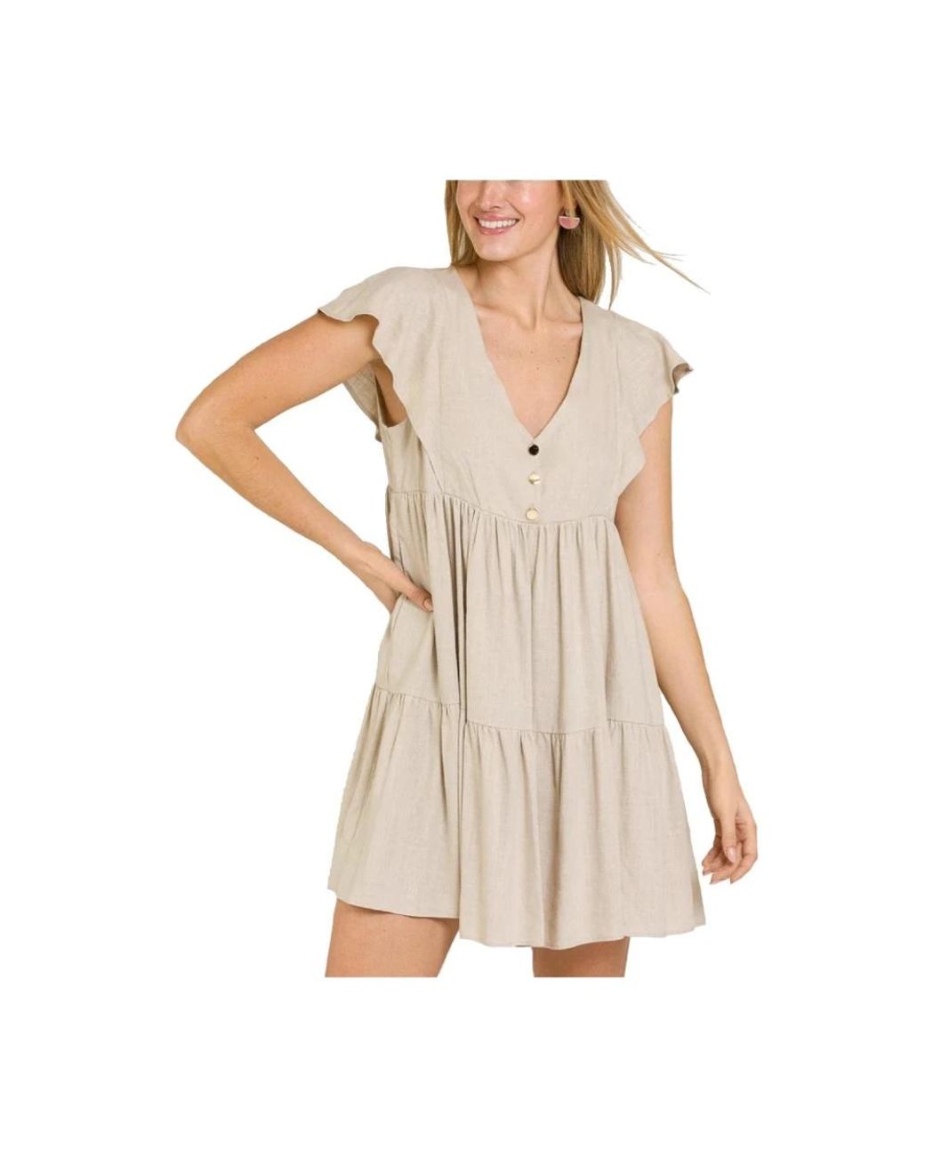 Naf Naf Natural Casual Dresses