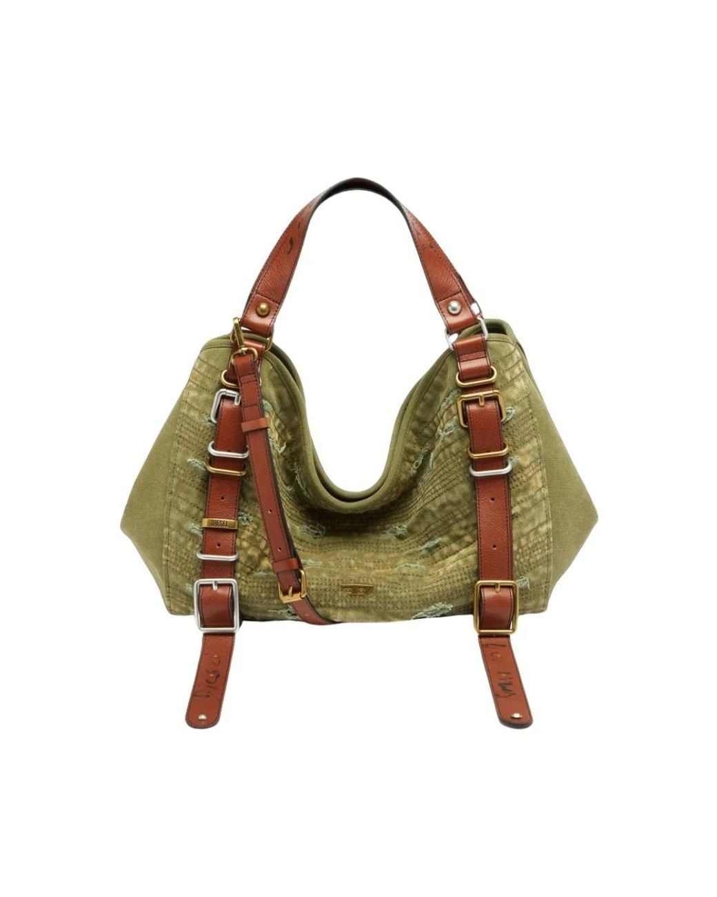 DIESEL Green Shoulder Bags