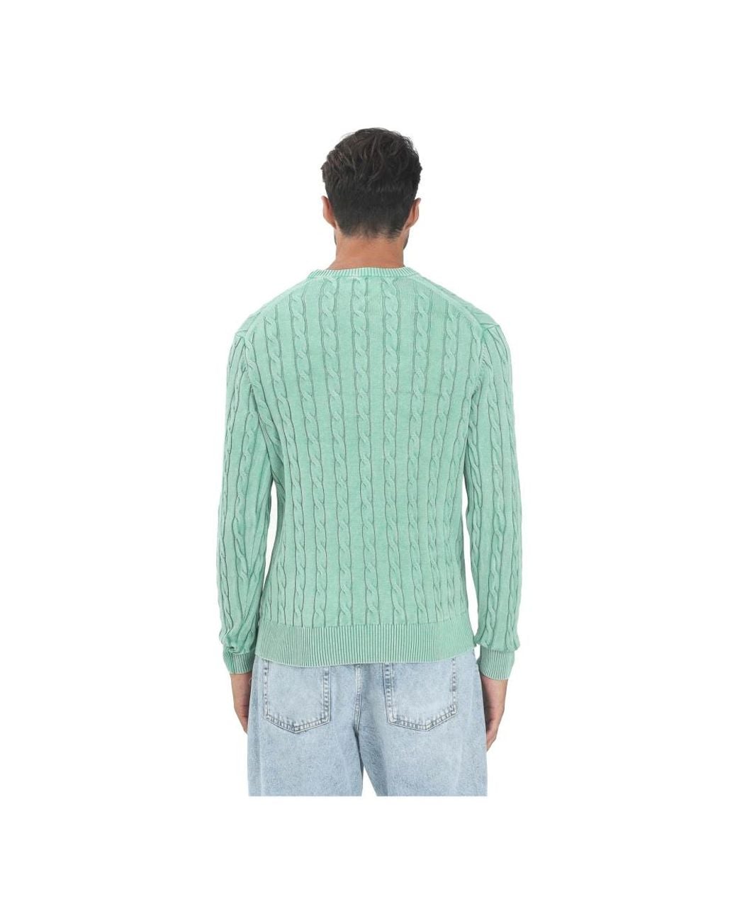 Tommy Hilfiger Green Round-Neck Knitwear for men