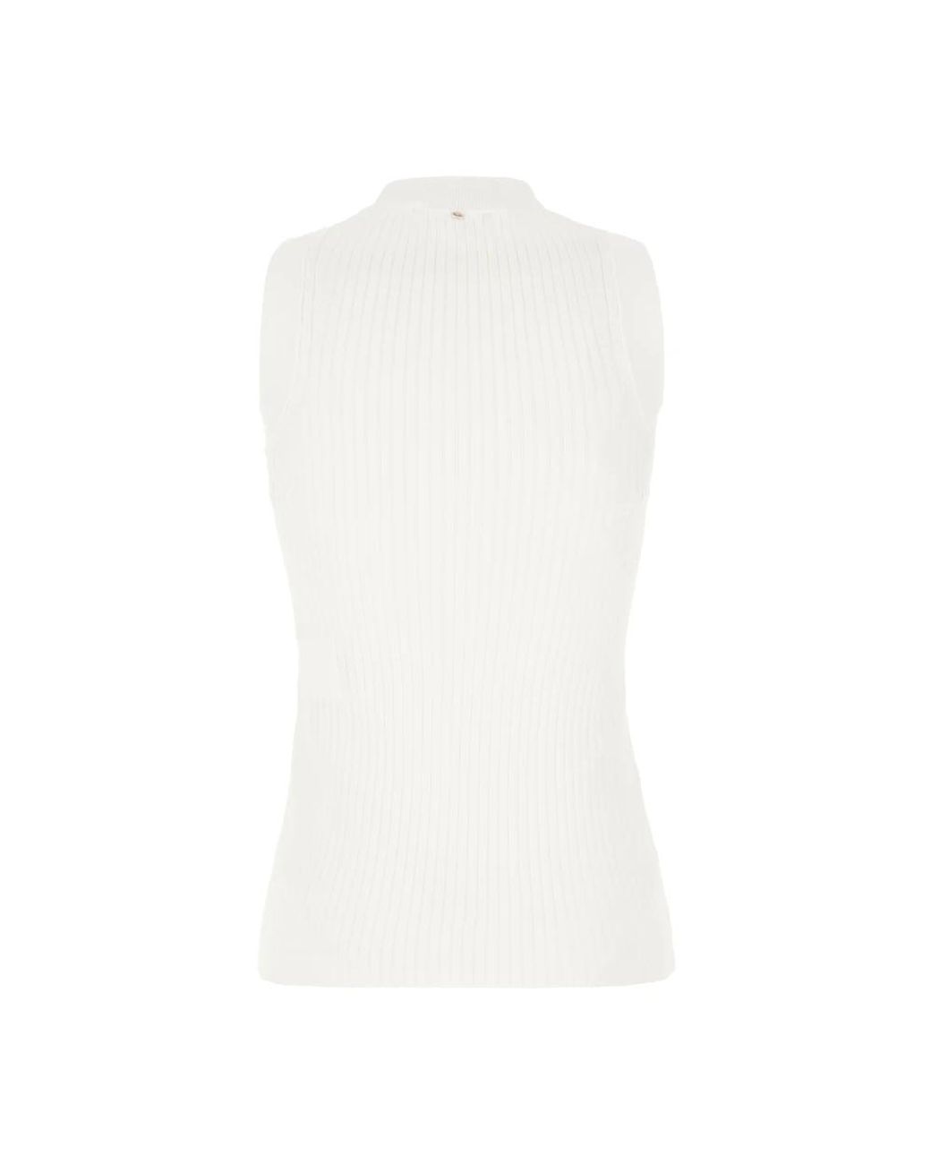 Sportmax White Sleeveless Tops