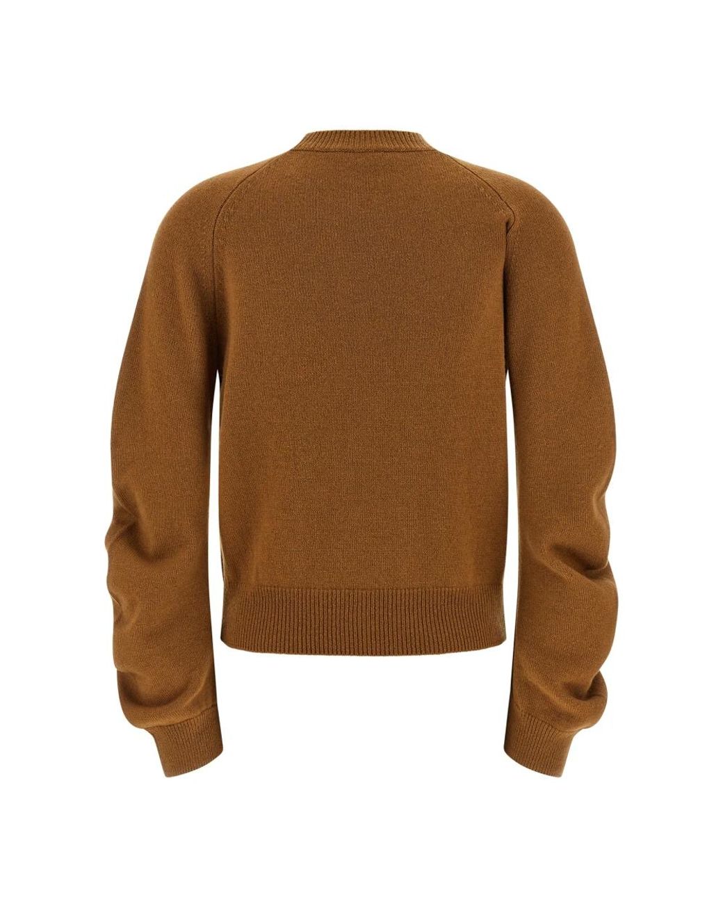Nude Brown Round-Neck Knitwear