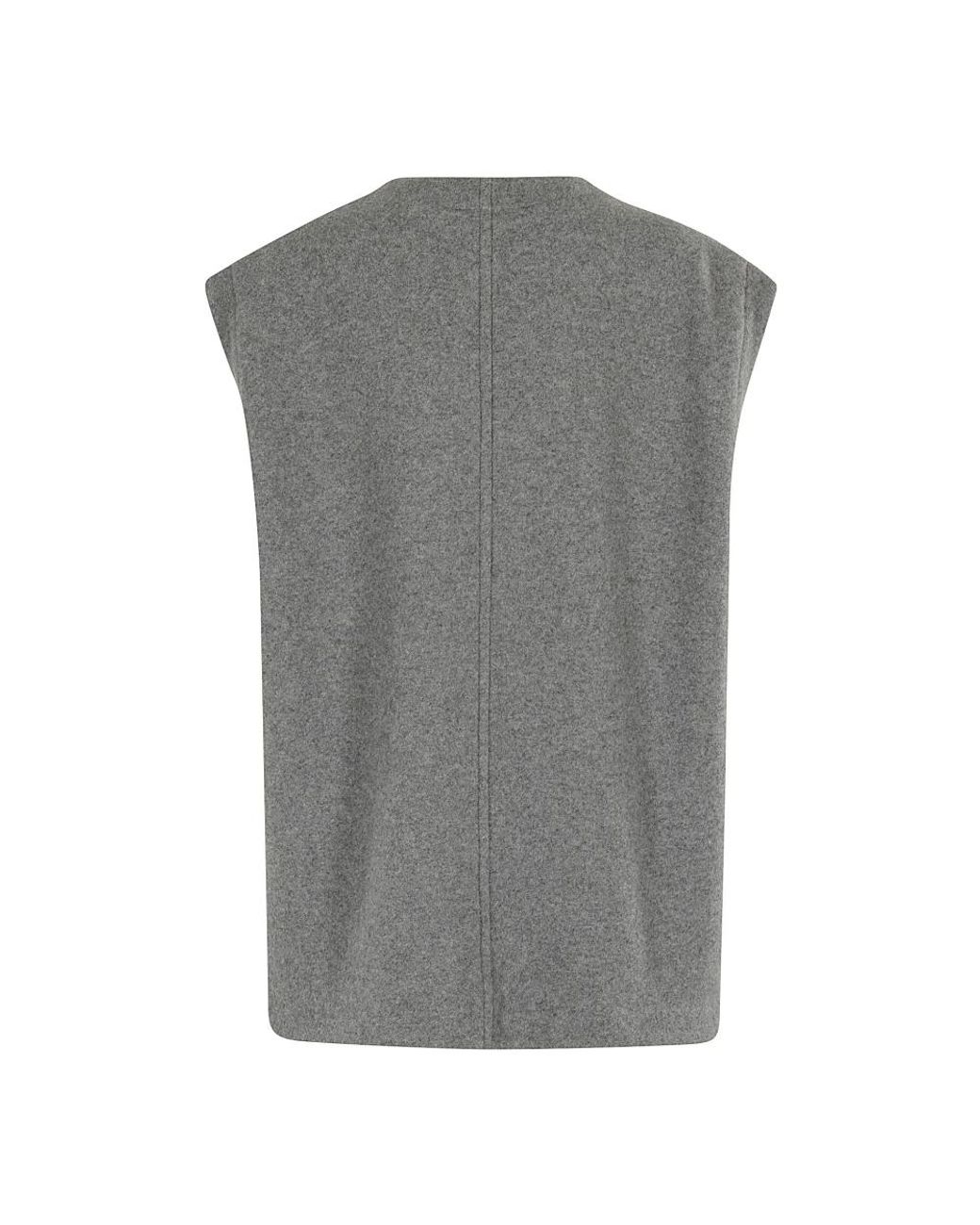 MM6 by Maison Margiela Gray V-Neck Knitwear
