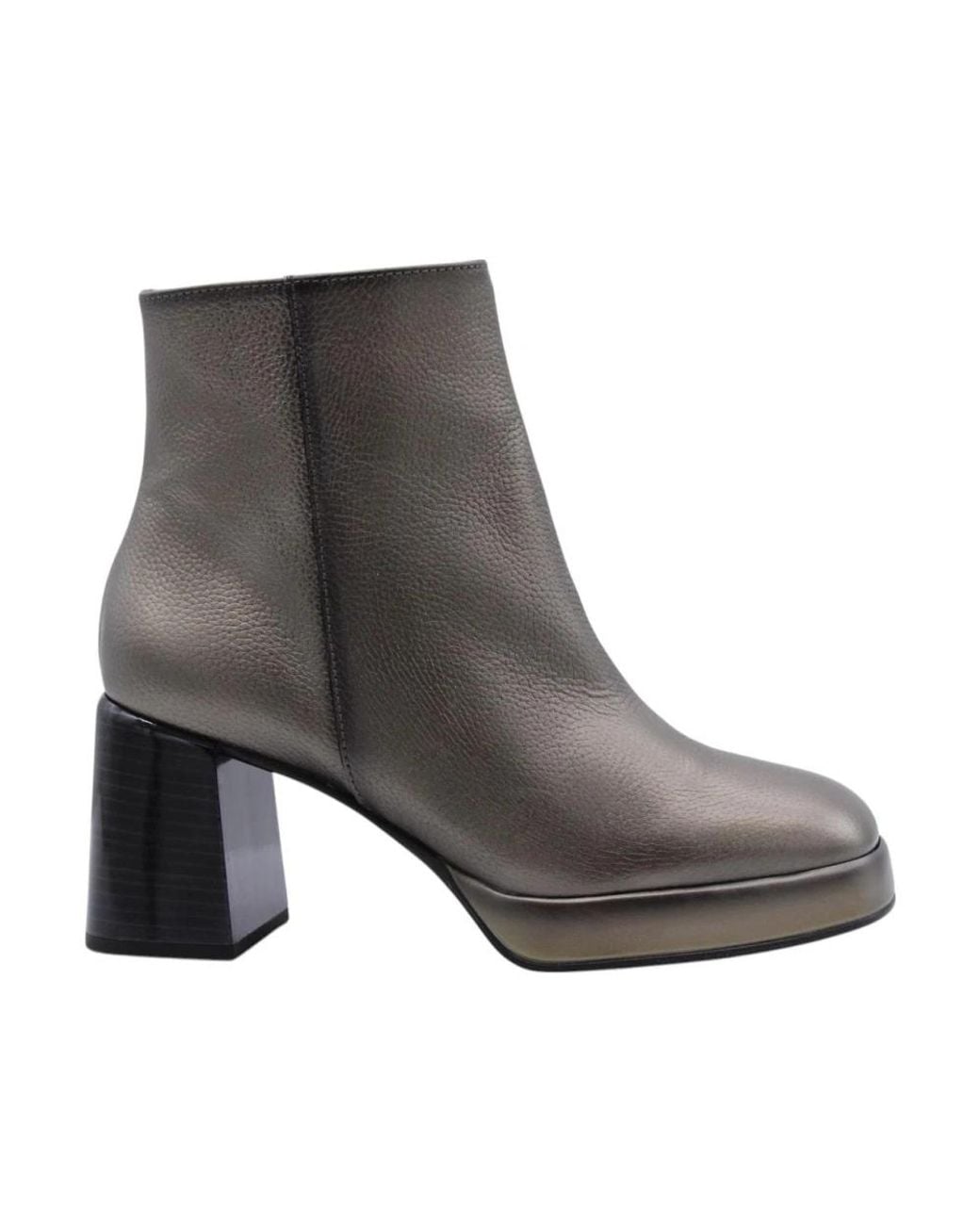 Hispanitas Gray Heeled Boots
