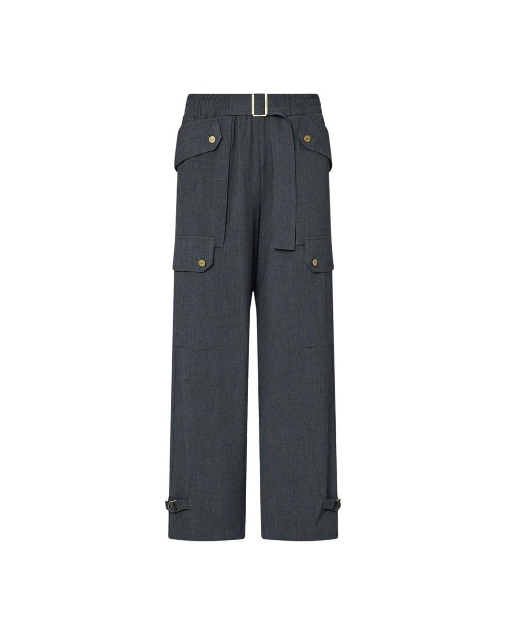 Liu Jo Gray Wide Trousers