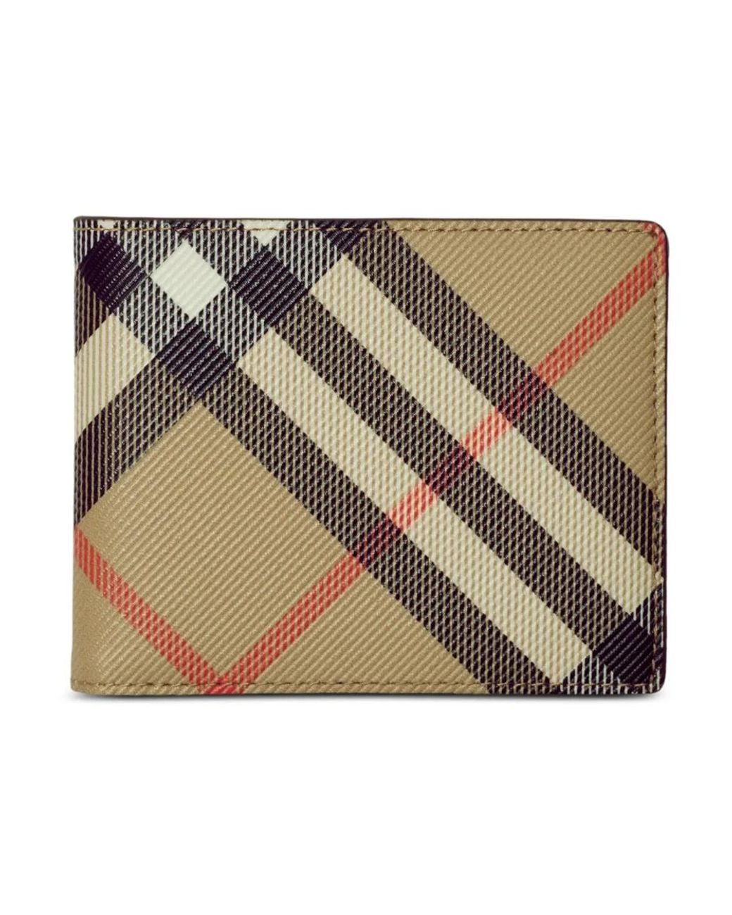 Burberry Printed E-Canvas Wallet in het Metallic voor heren
