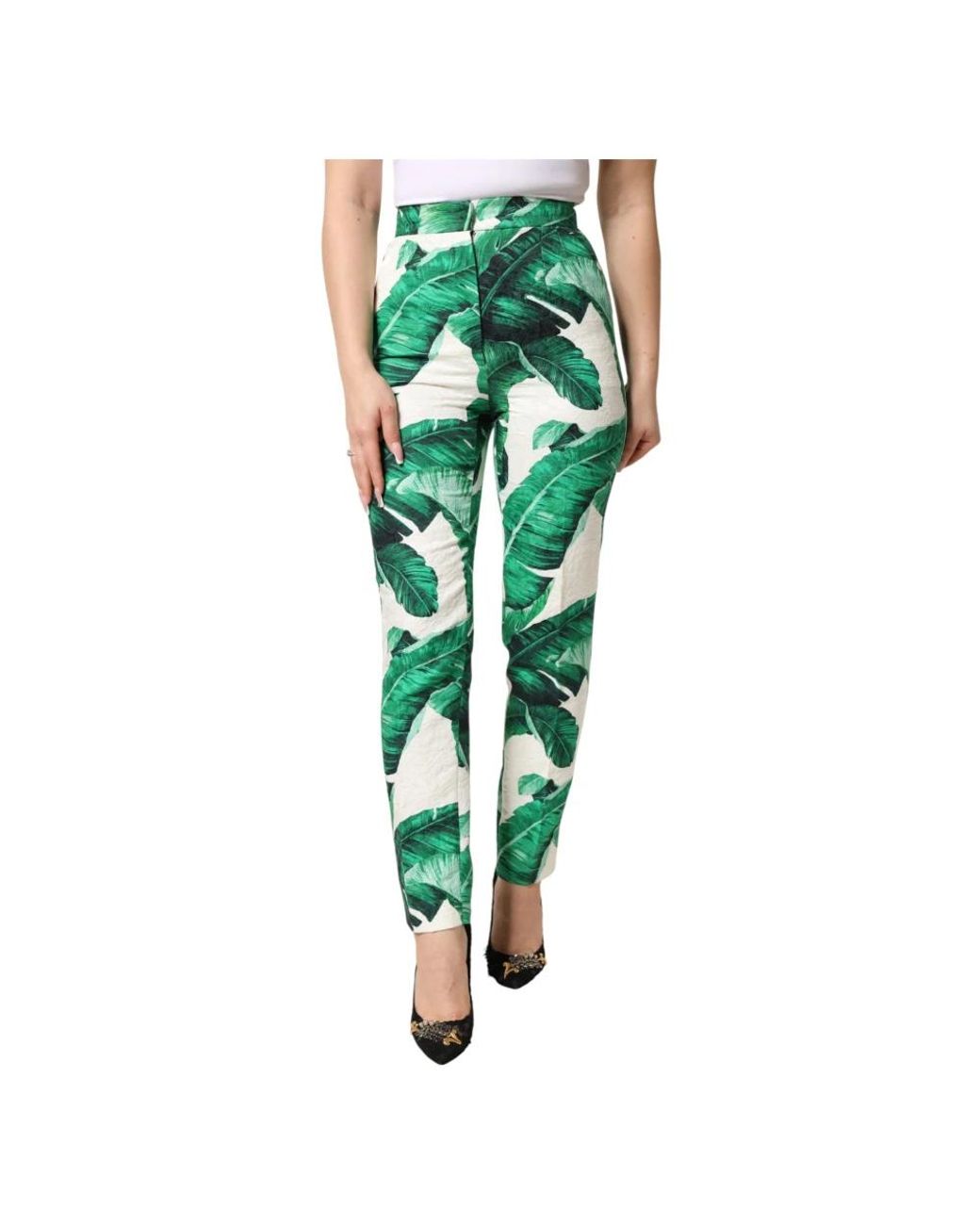 Dolce & Gabbana Green Slim-Fit Trousers