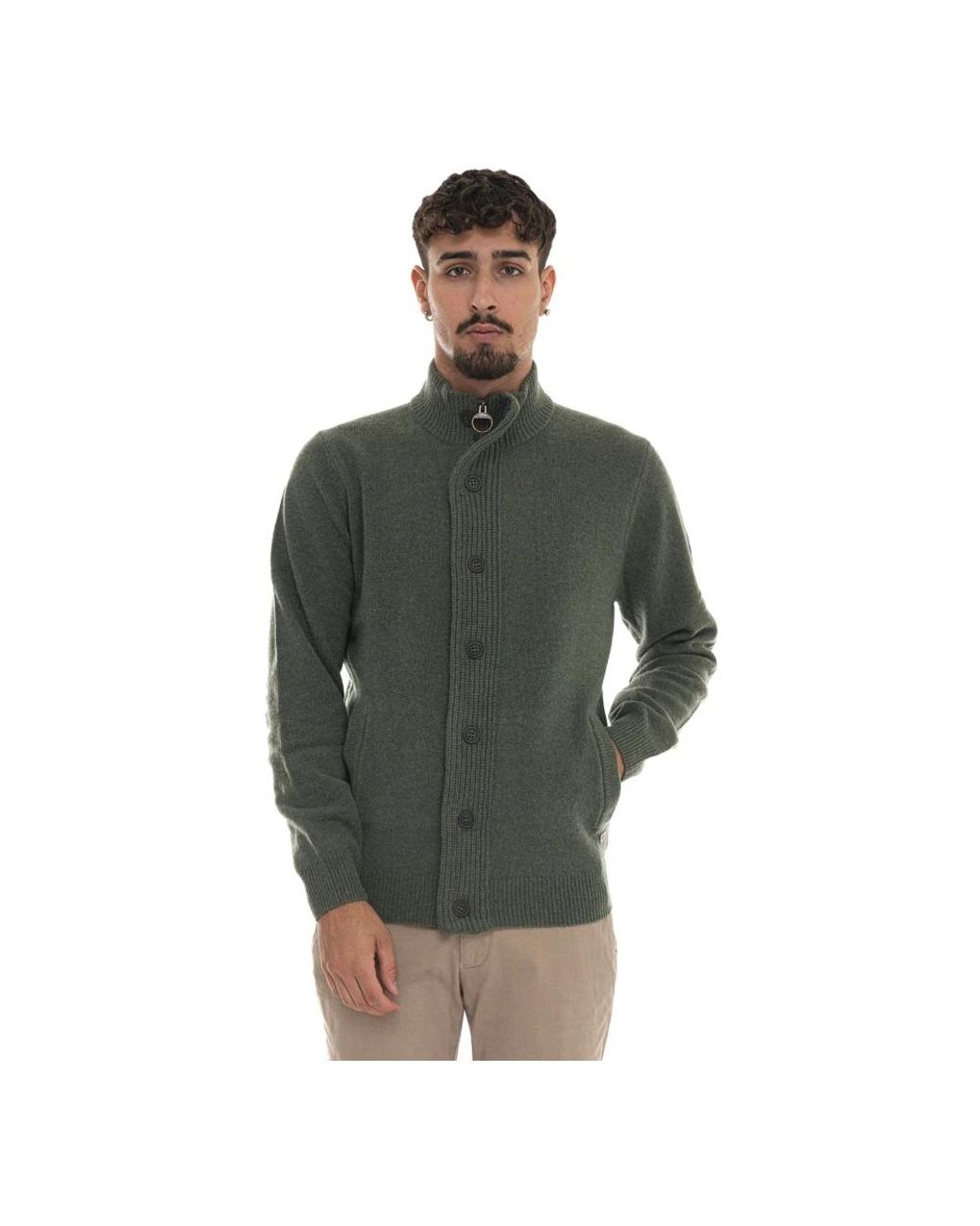 Cardigans Barbour de hombre de color Green