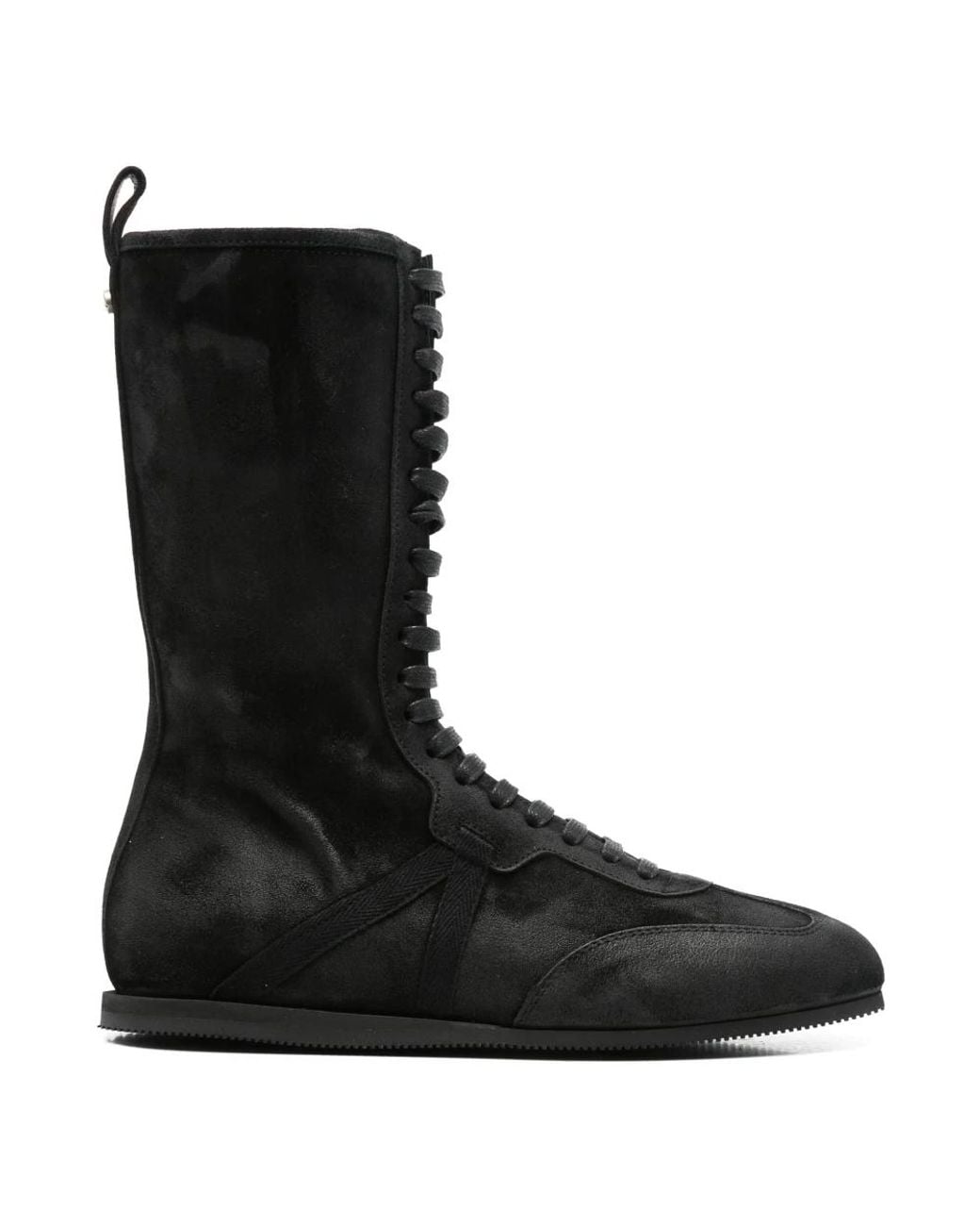 Ann Demeulemeester Black Lace-Up Boots