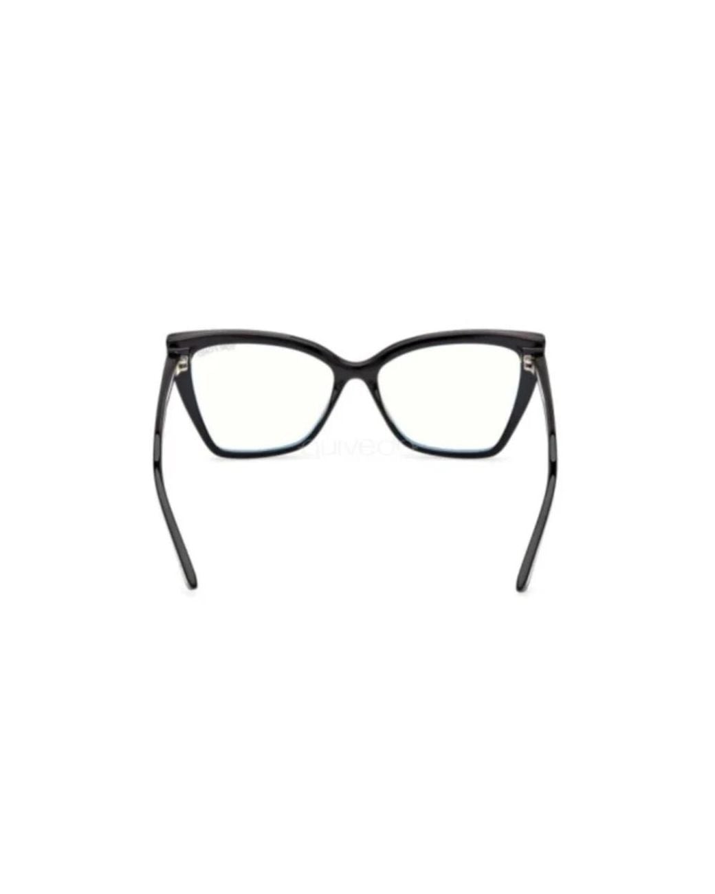 Tom Ford Black Block Square Cat Eye Opticals