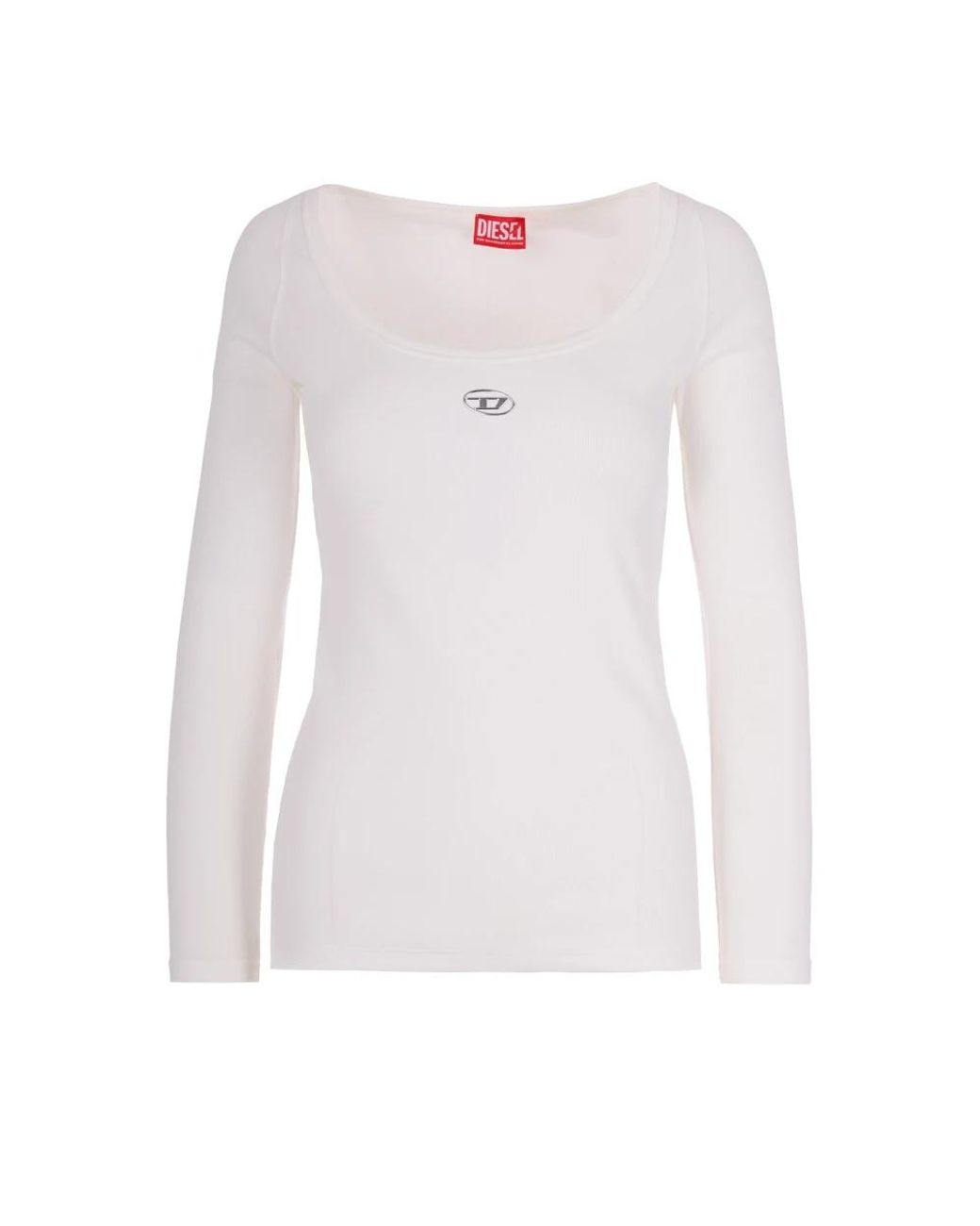 DIESEL White Long Sleeve Tops
