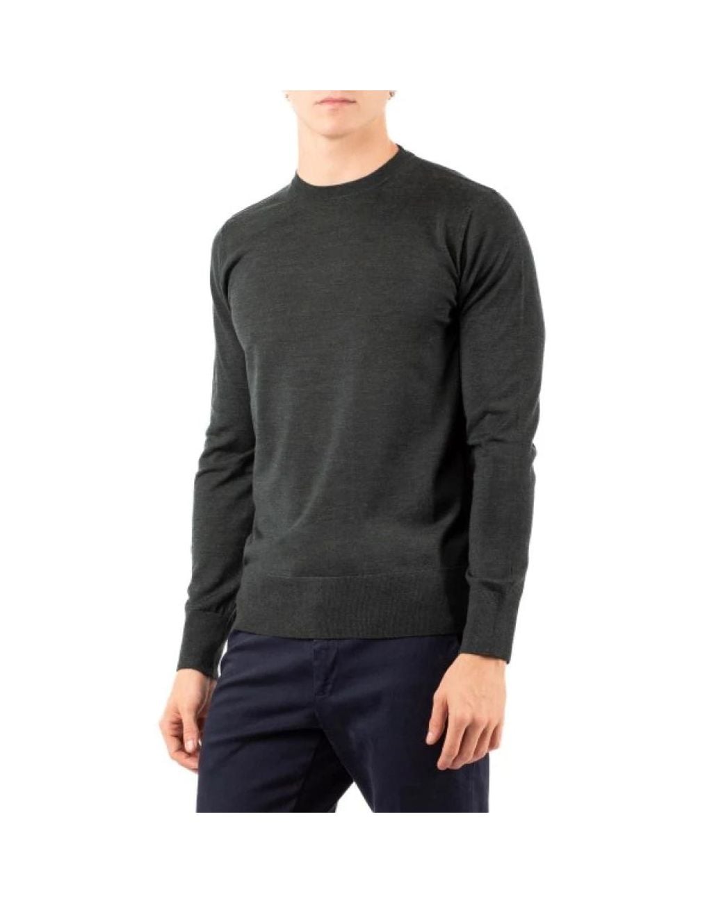 hindustrie Black Round-Neck Knitwear for men