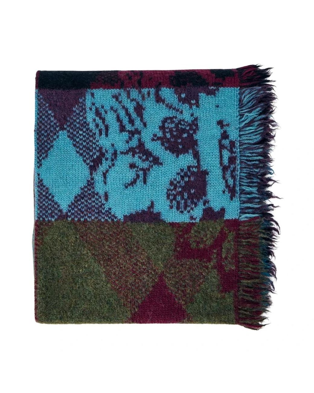 Dries Van Noten Blue Winter Scarves