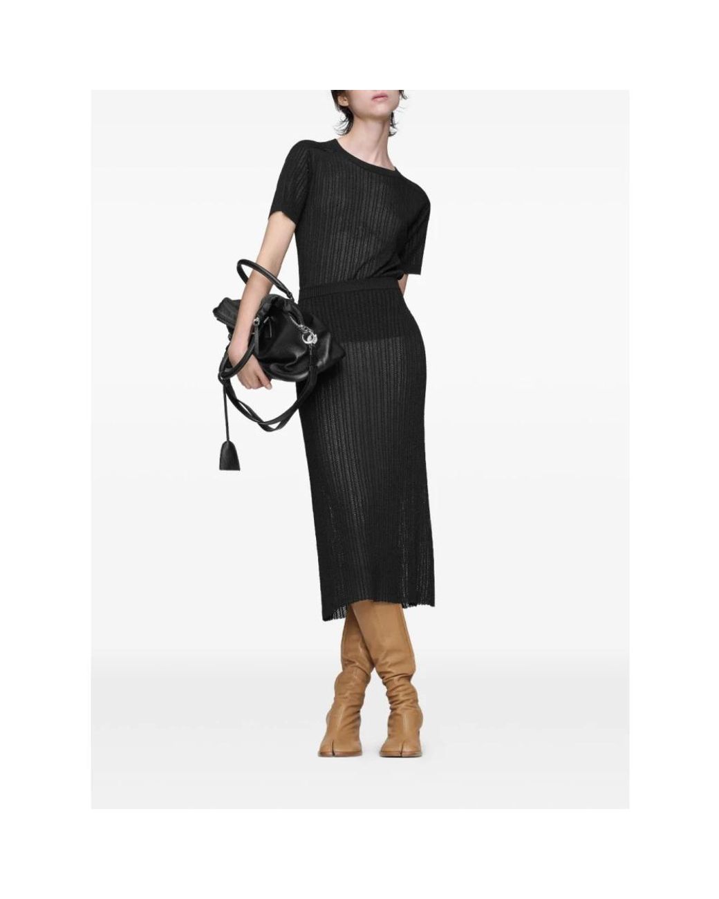 Maison Margiela Black Midi Skirts