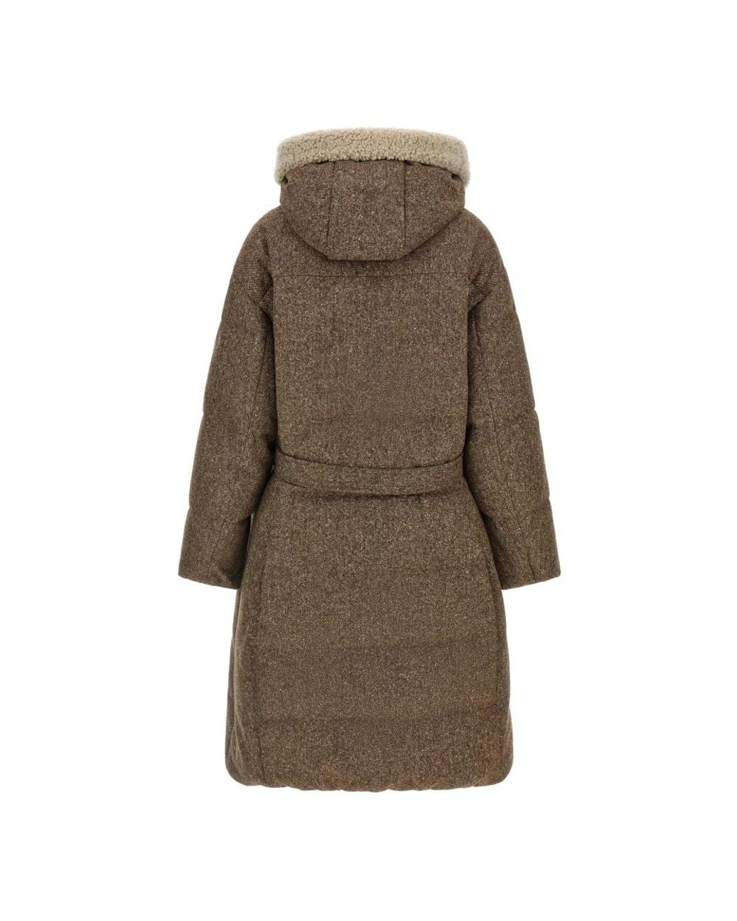 Brunello Cucinelli Brown Down Coats