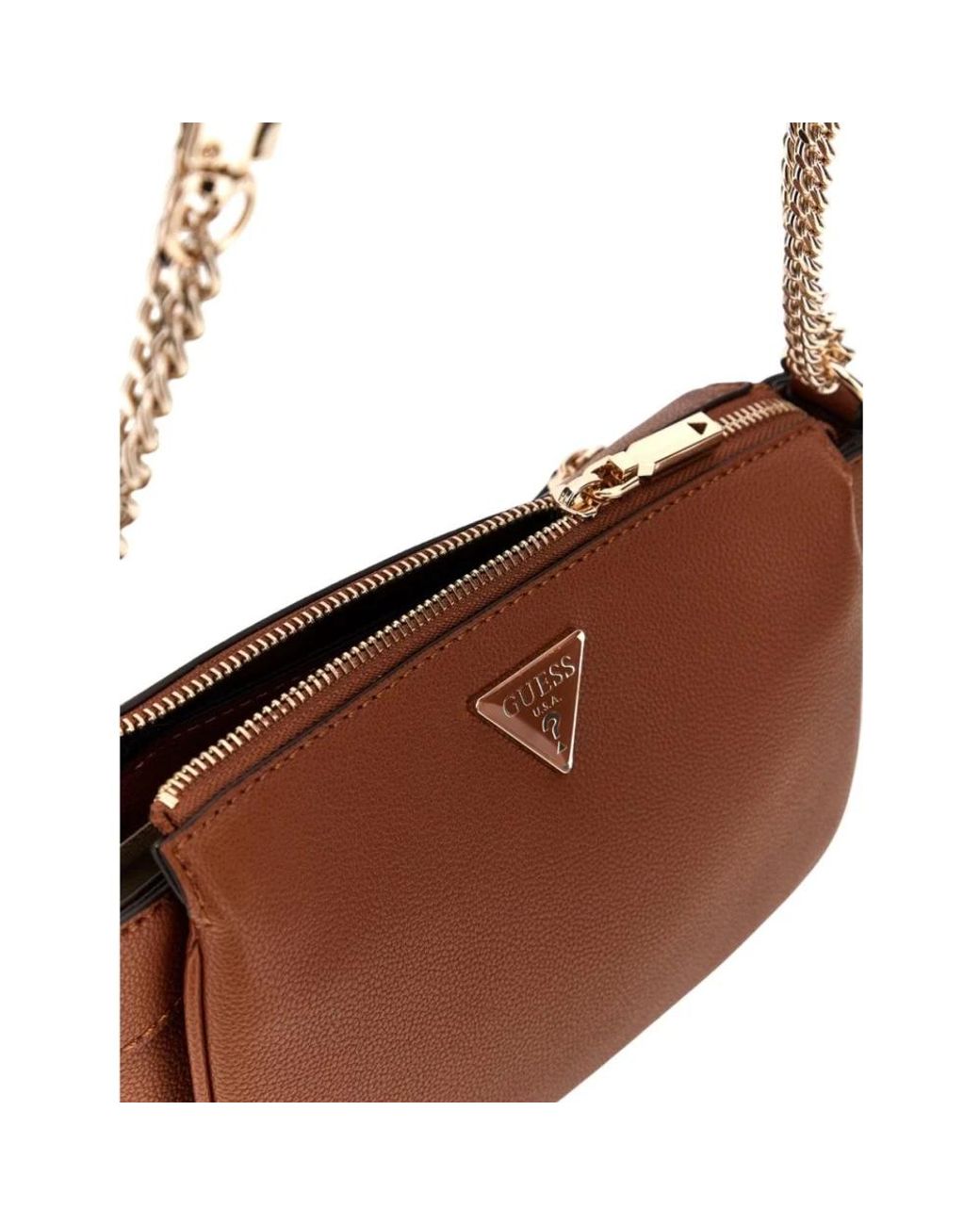 Guess Brown Eimerstil handtasche in cognac