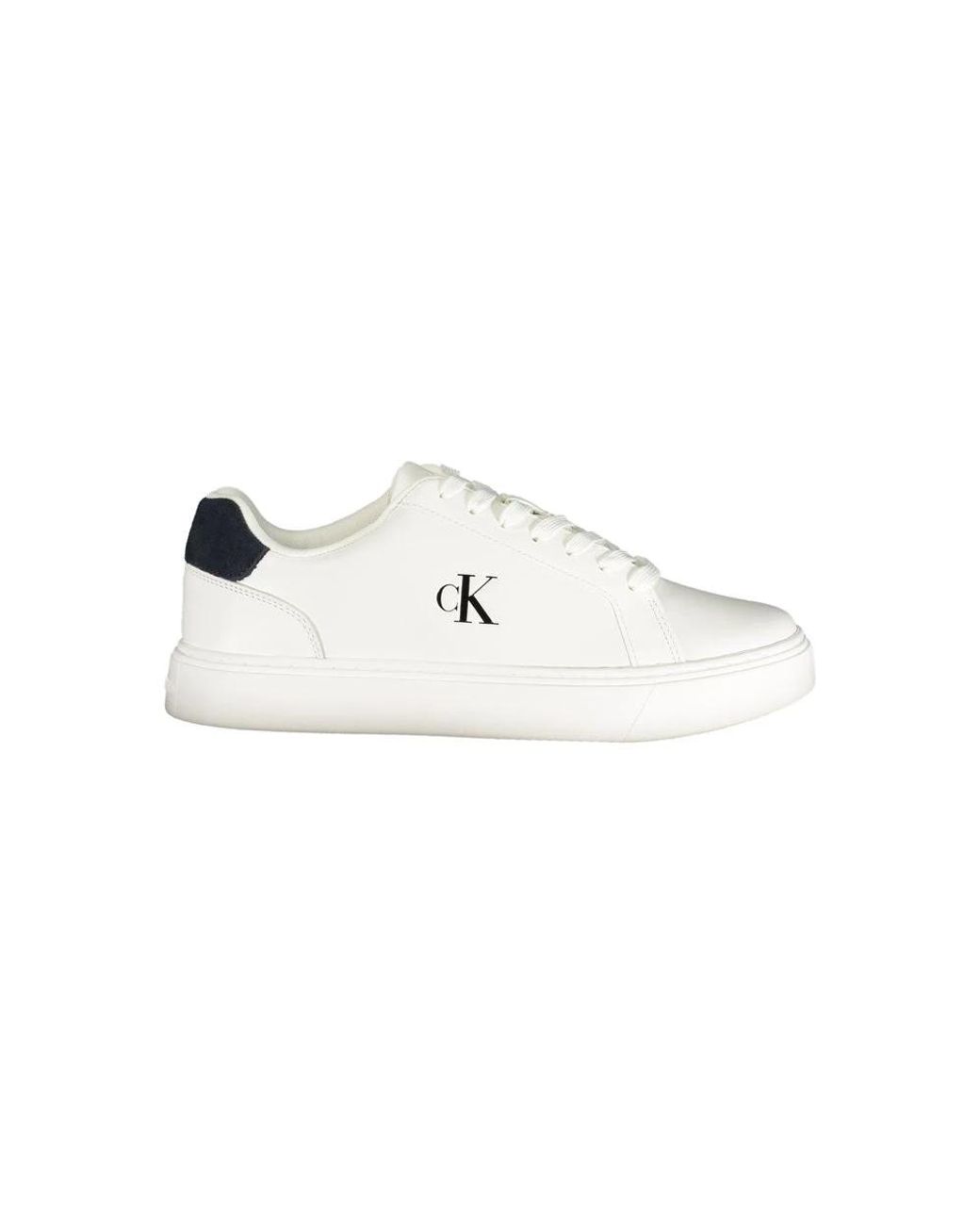 Calvin Klein White Bianco Poliuretano Uomo Sneaker for men