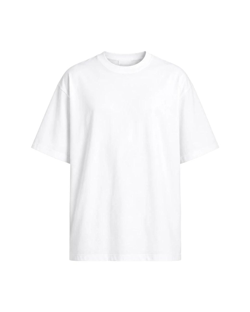 Low Brand Tops ,Wit ,Logo Jersey Elast in het White voor heren