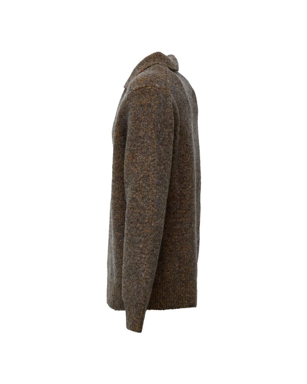 Amaranto Brown V-Neck Knitwear for men