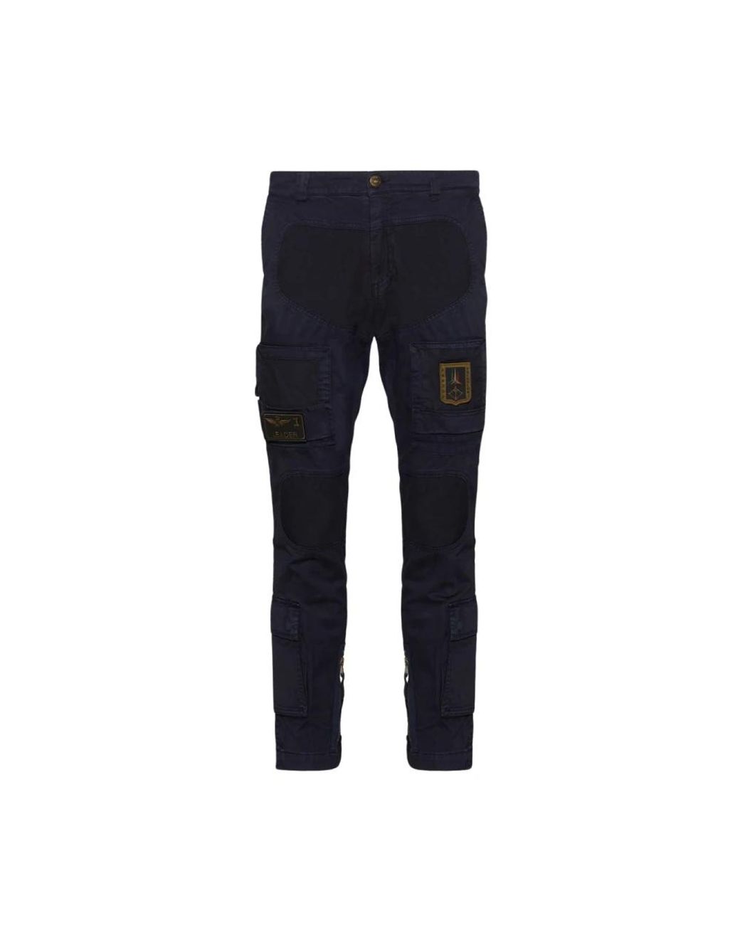 Aeronautica Militare Blue Slim-Fit Trousers for men
