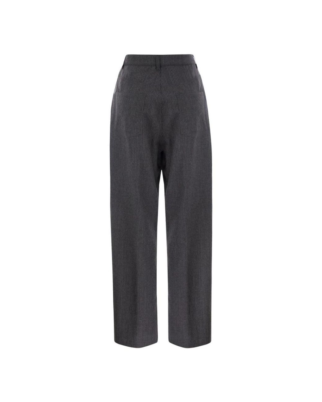 Fabiana Filippi Gray Wide Trousers