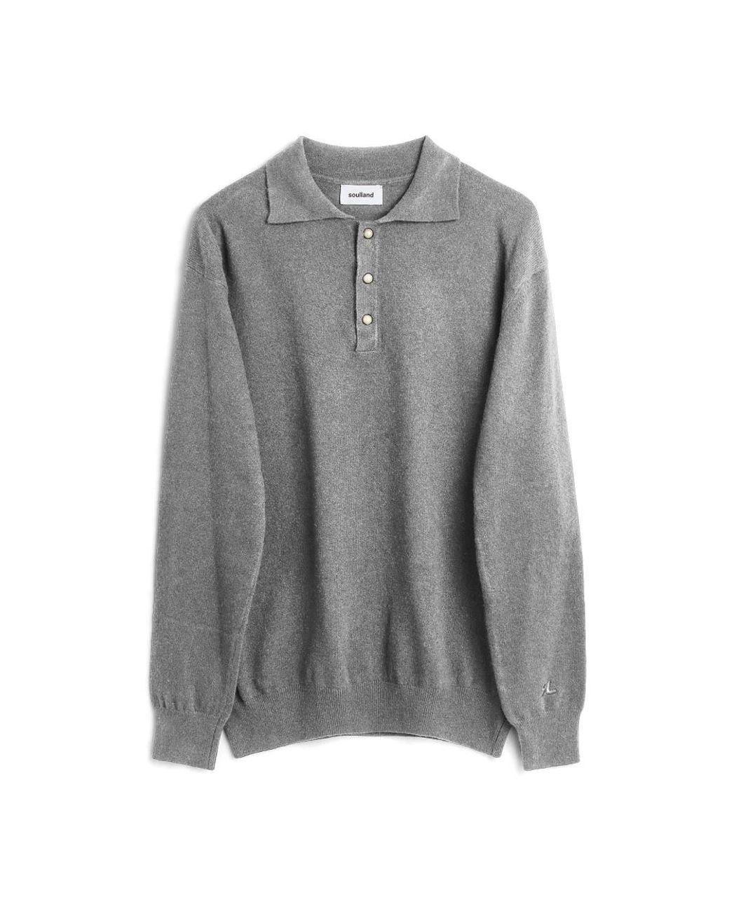 Soulland Marcel Polo-Pullover in Gray für Herren