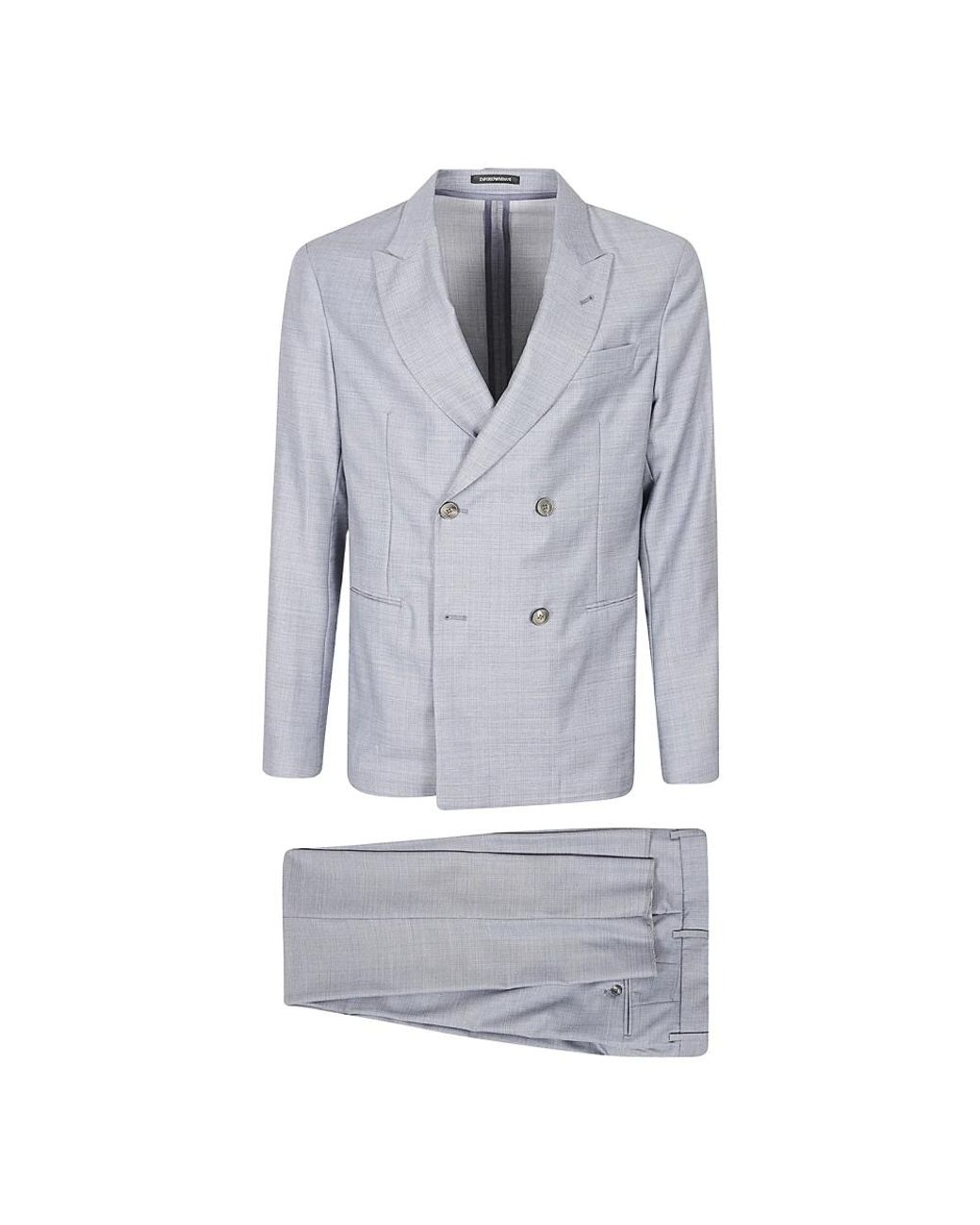 Emporio Armani Blue Double Breasted Suits for men