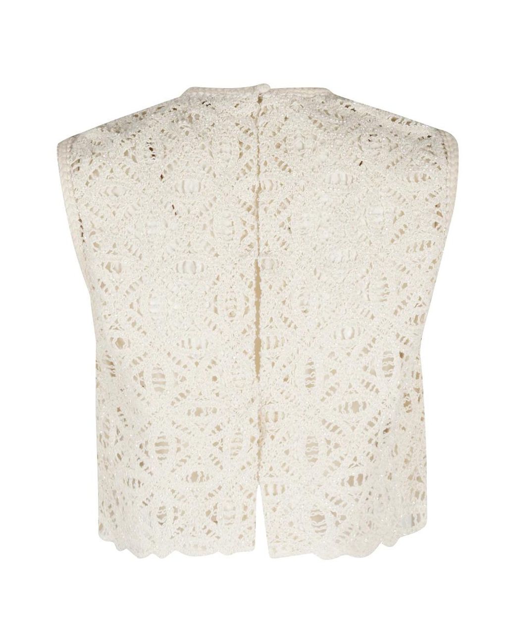 Sabina Musayev White Sleeveless Tops