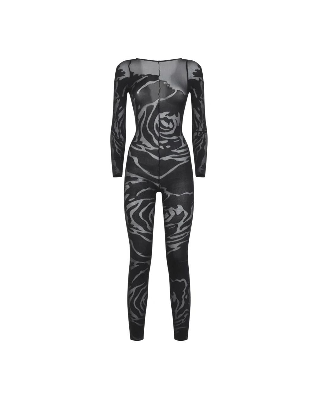 Wolford Black Rose Shadow Jumpsuit For
