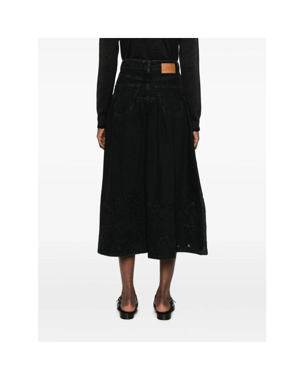 Ganni Black Midi Skirts