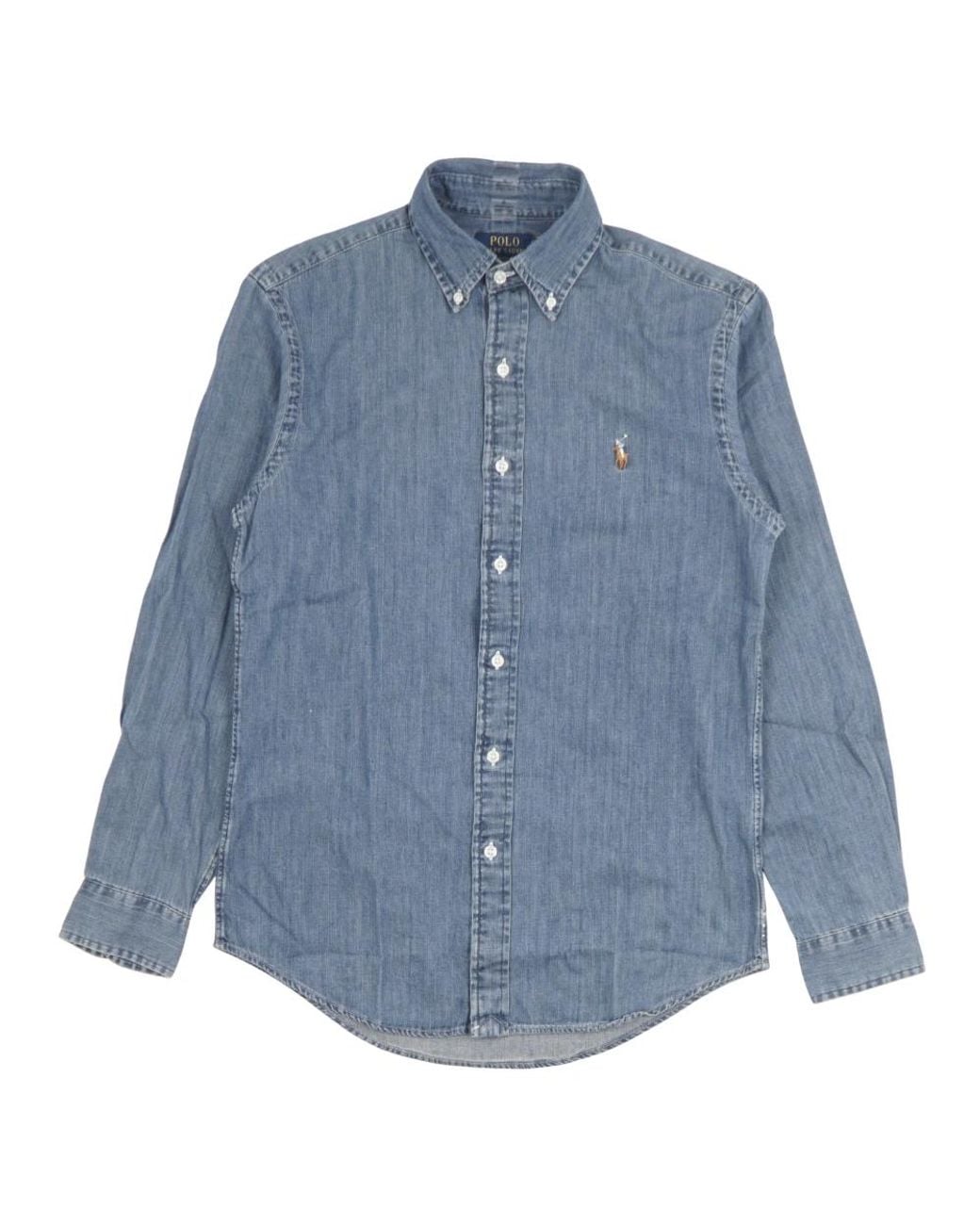 Polo Ralph Lauren Blue Denim Shirts for men