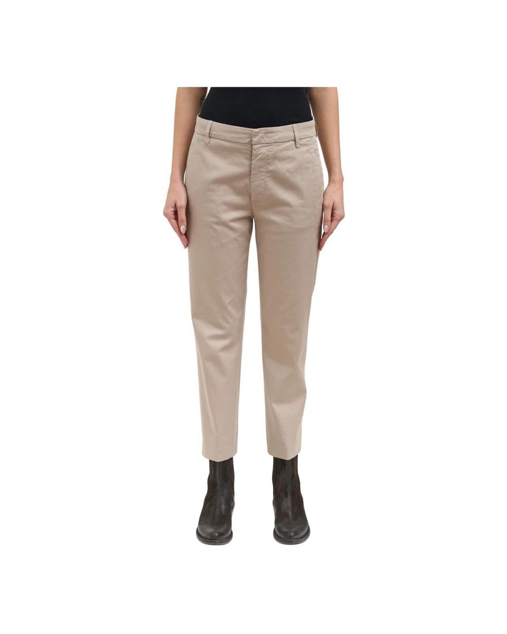 Dondup Gray Cropped Trousers