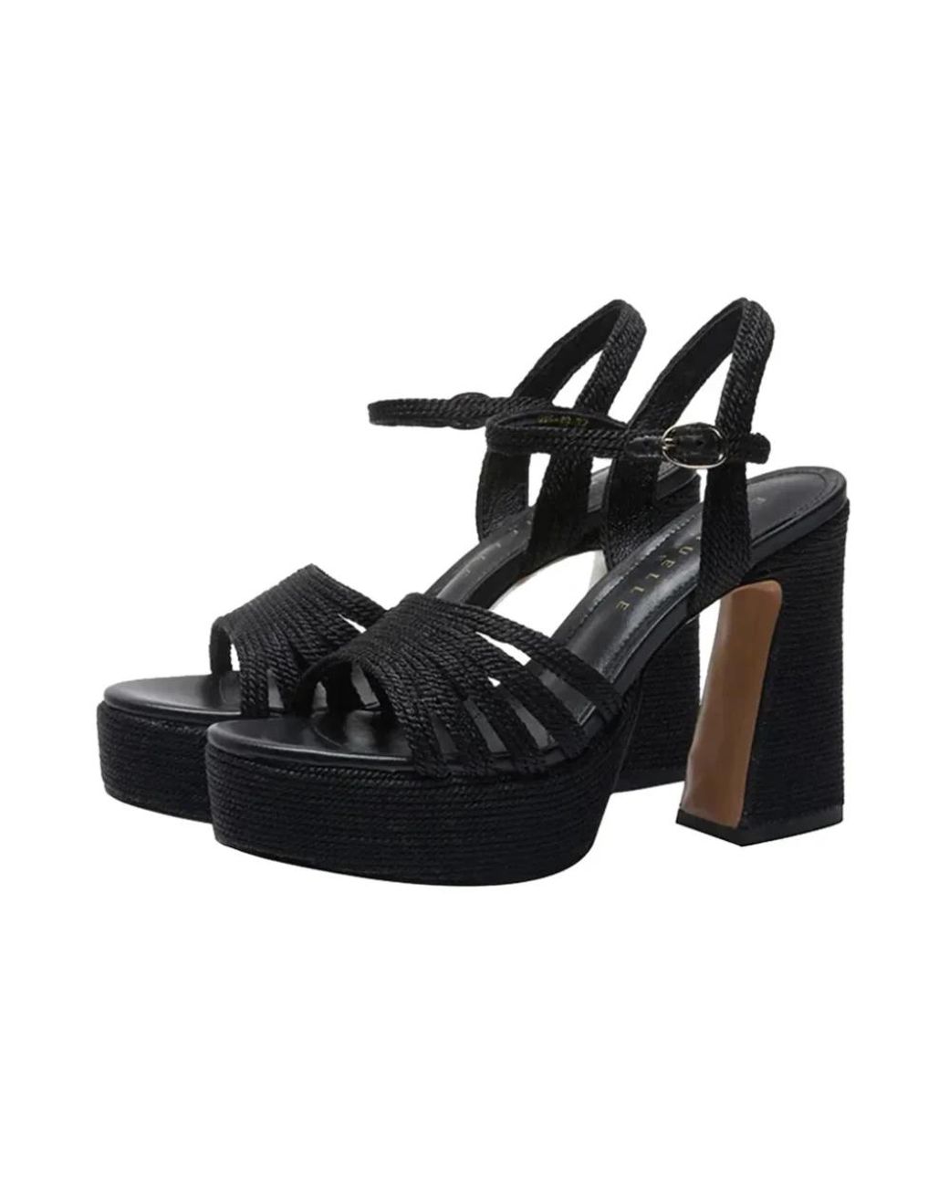 Emanuélle Vee Black Giunone Platform Sandal
