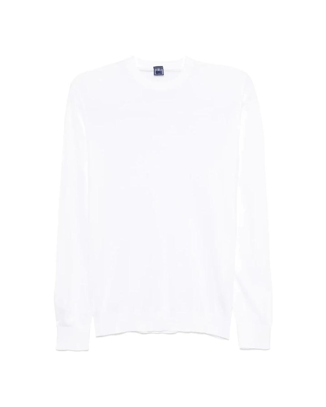 Fedeli White Round-Neck Knitwear for men