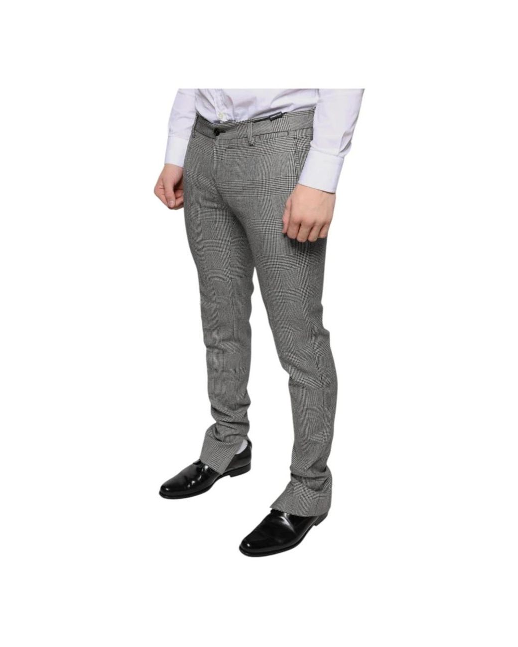 Dolce & Gabbana Gray Slim-Fit Trousers for men