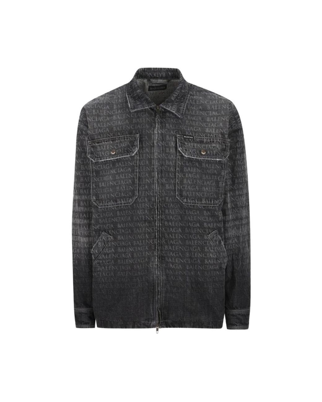 Balenciaga Gray Denim Shirts for men