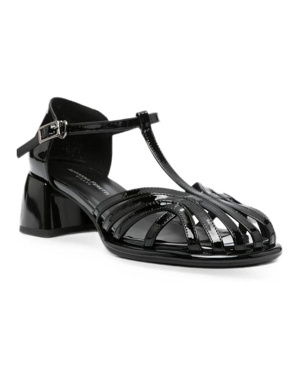 ADRIANNA FERETTI Black High Heel Sandals
