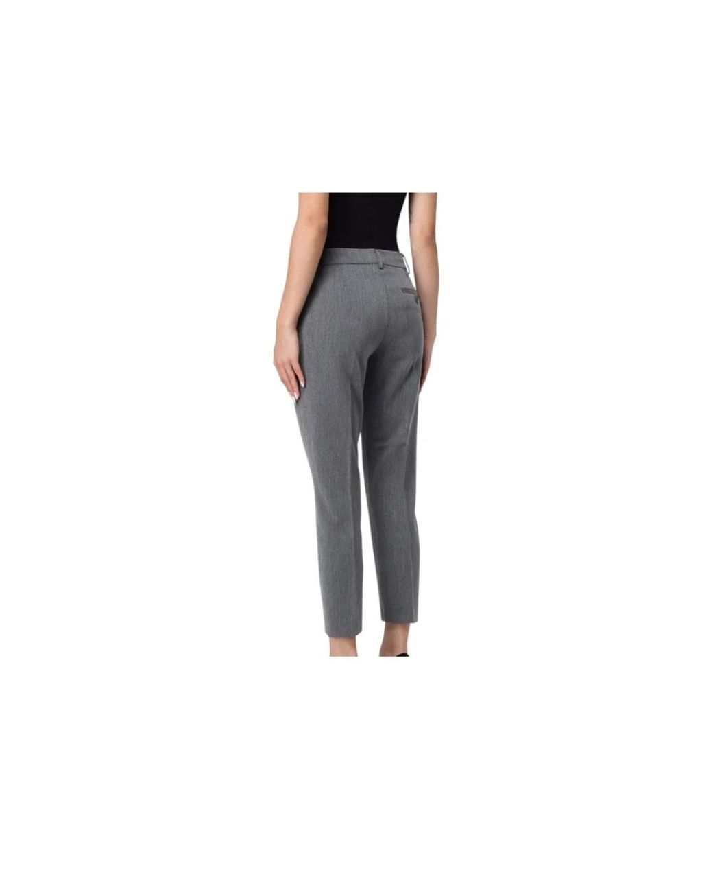 Liu Jo Gray Cropped Trousers