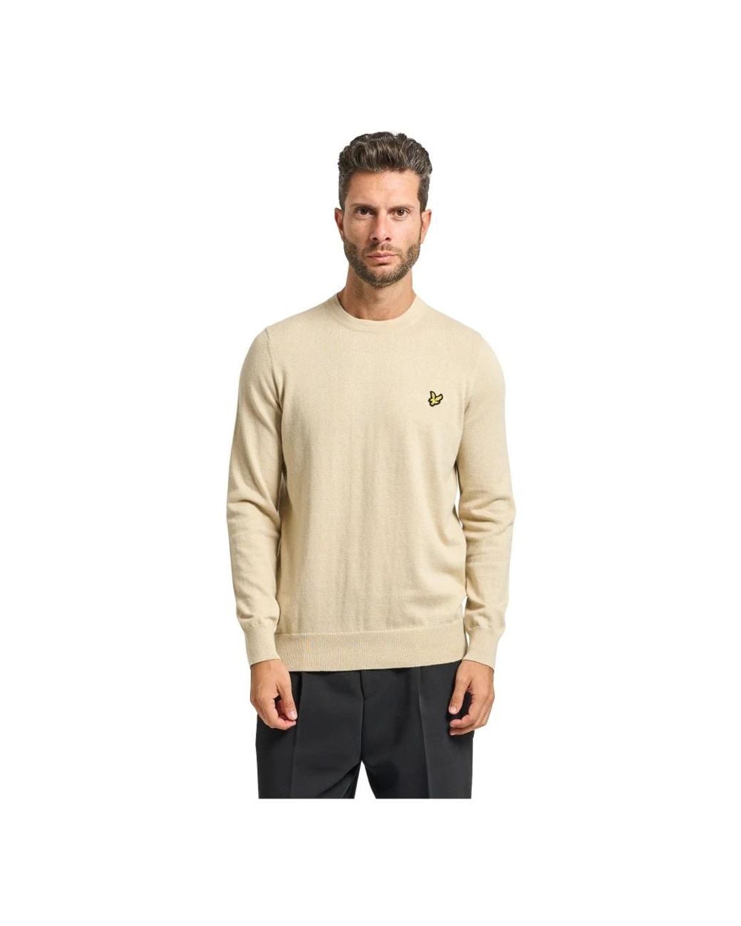 Lyle & Scott Natural Round-Neck Knitwear for men