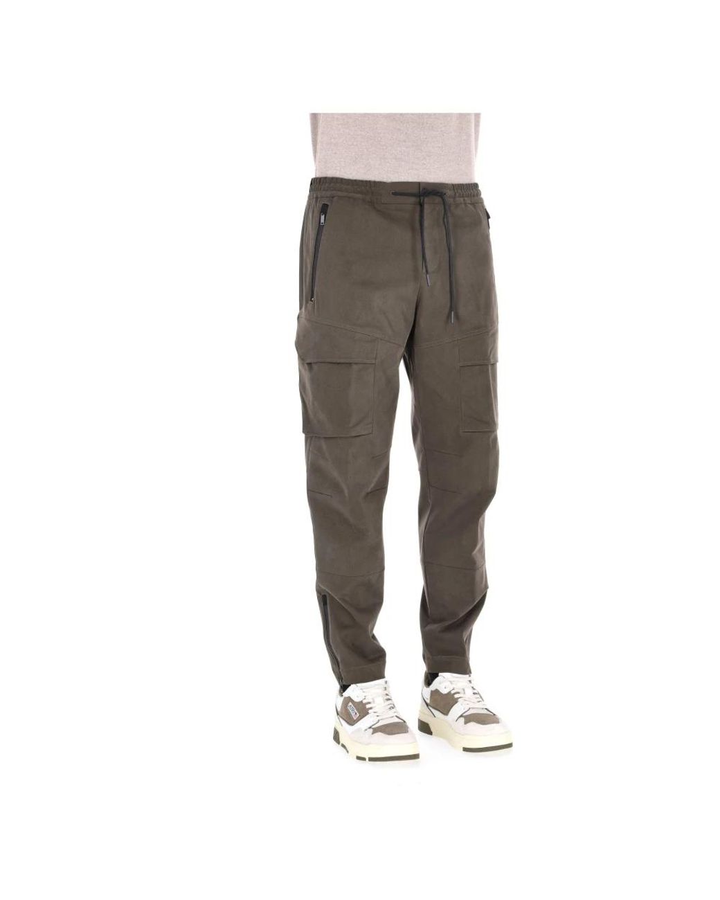 PT Torino Gray Slim-Fit Trousers for men