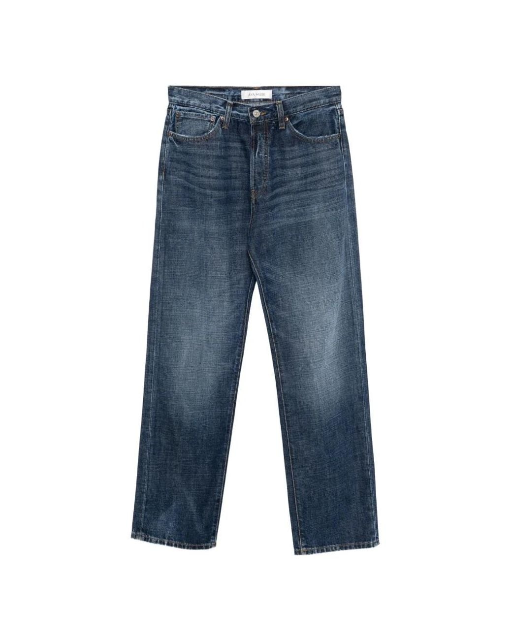 AYA MUSE Blue Straight Fit Jeans