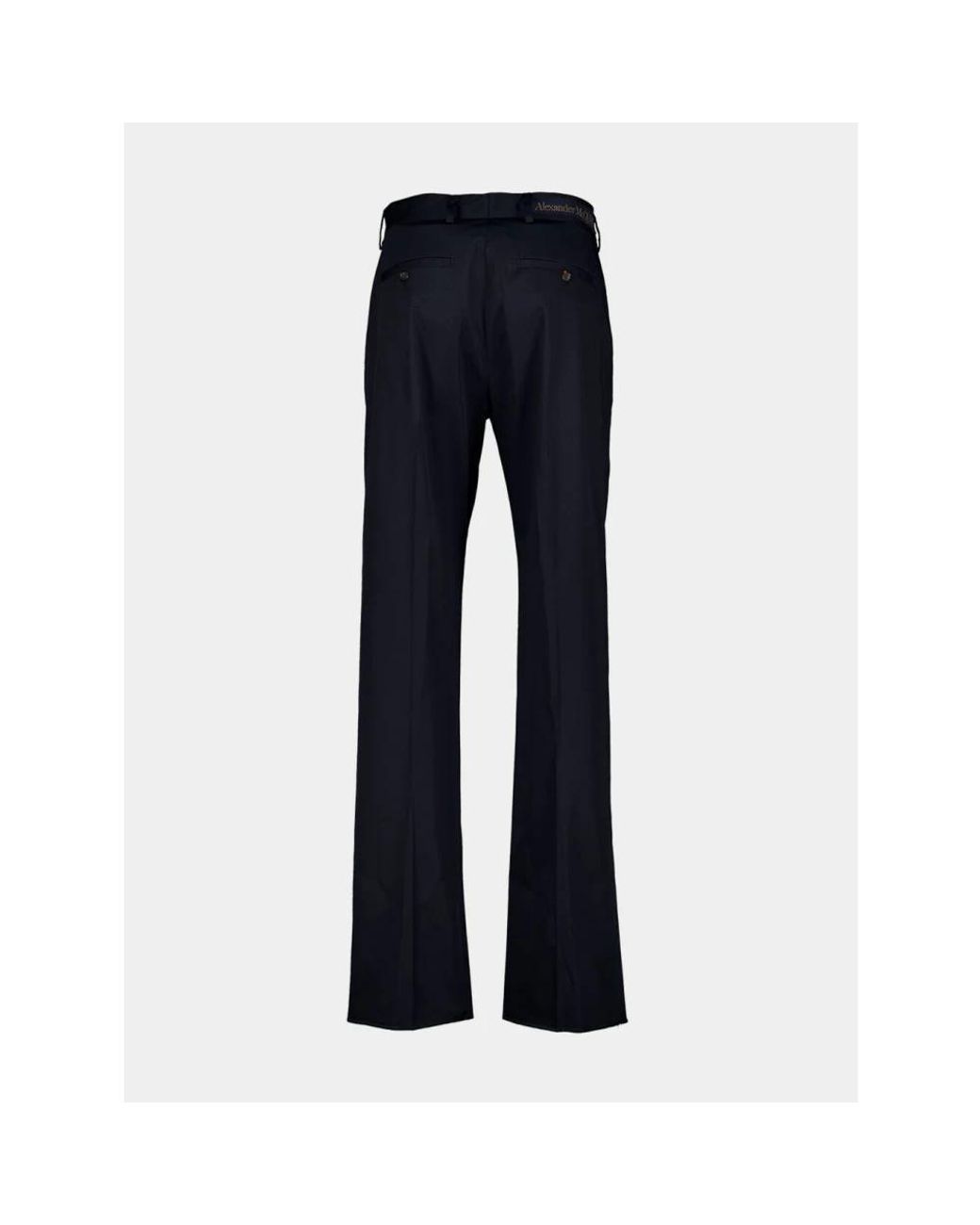 McQueen Blue Straight Trousers for men