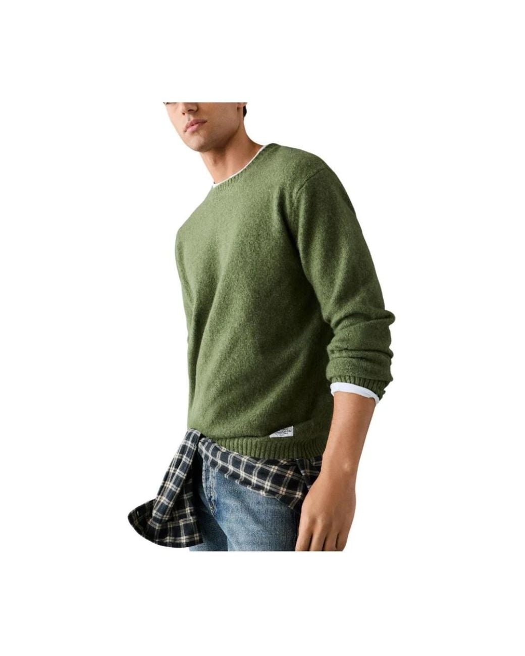 Pepe Jeans Green Round-Neck Knitwear for men