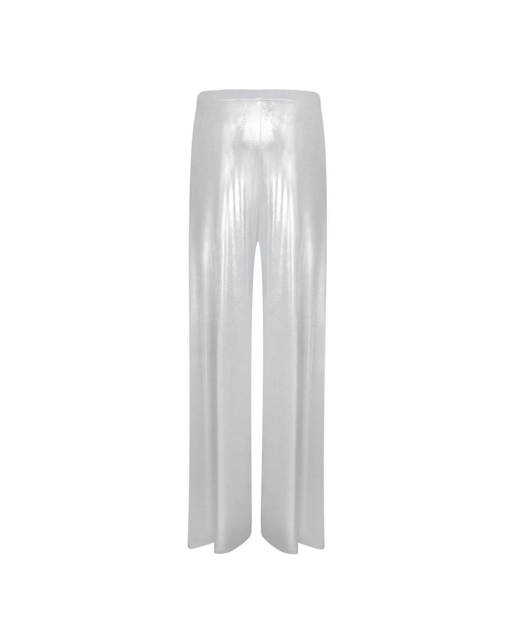 Norma Kamali White Wide Trousers
