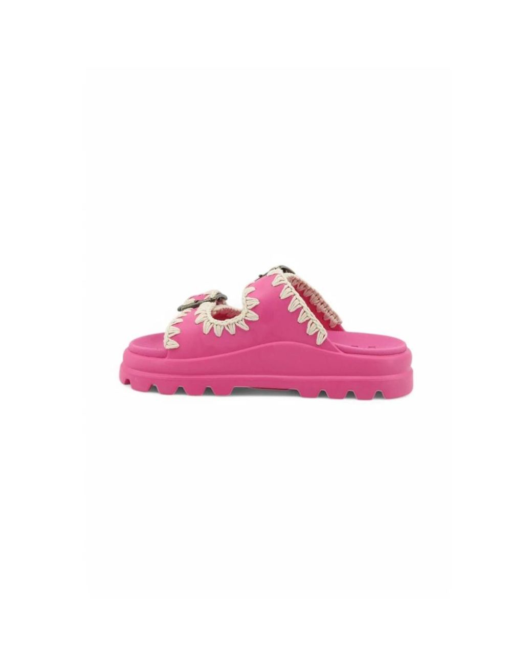 Mou Pink Double-Buckle Slide