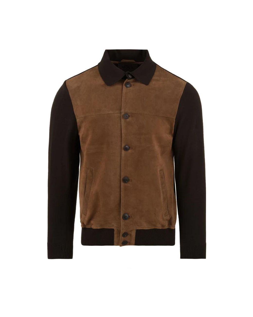 The Jack Leathers Simple Knit Jacket in het Brown voor heren