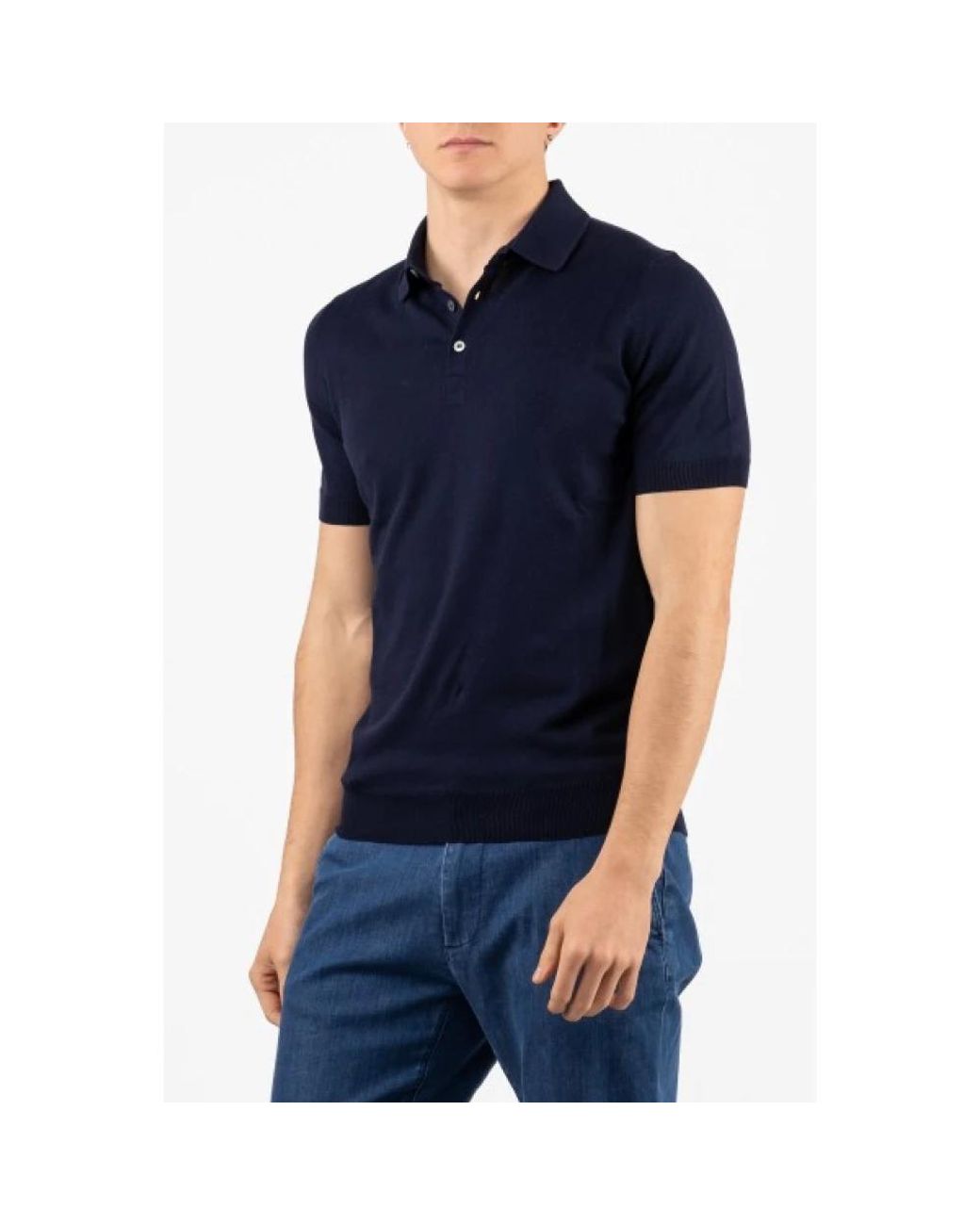 Gran Sasso Blue Polo Shirts for men