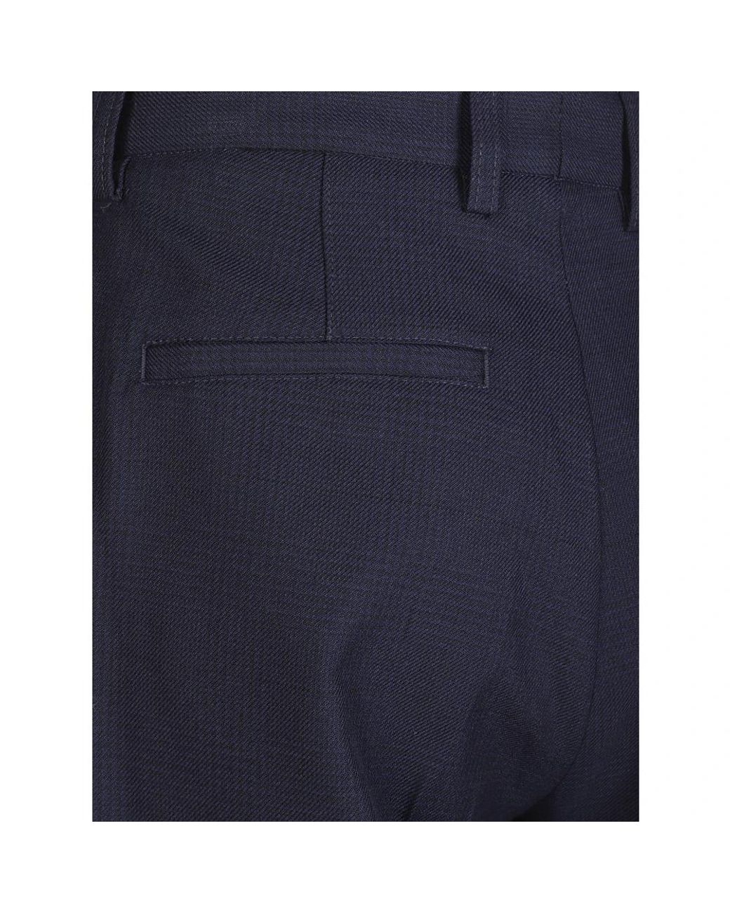 Les Deux Blue Straight Trousers for men