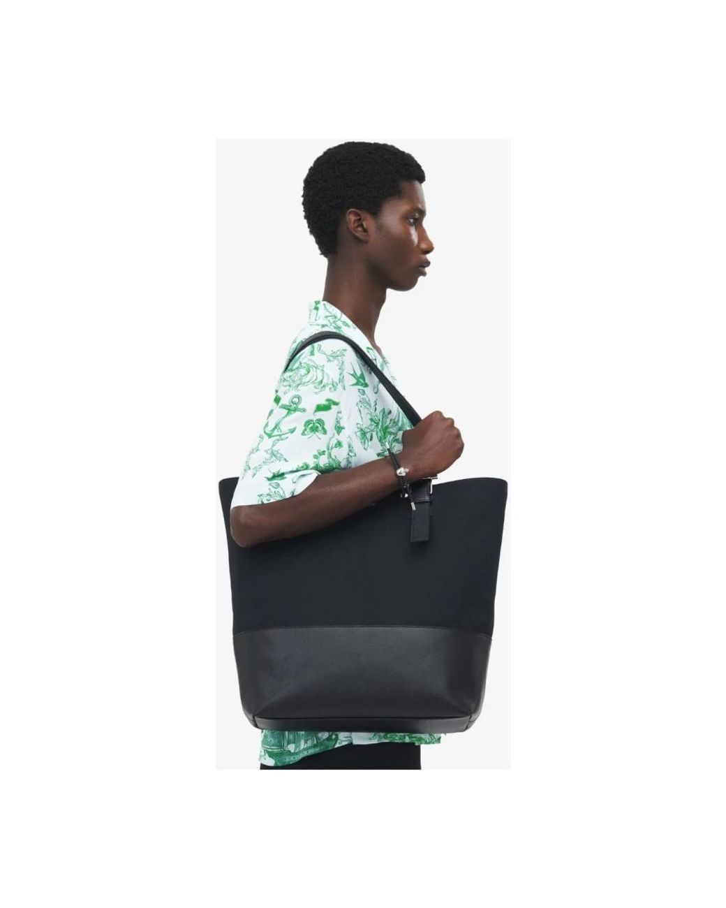 McQueen Black Shopping Bags for men