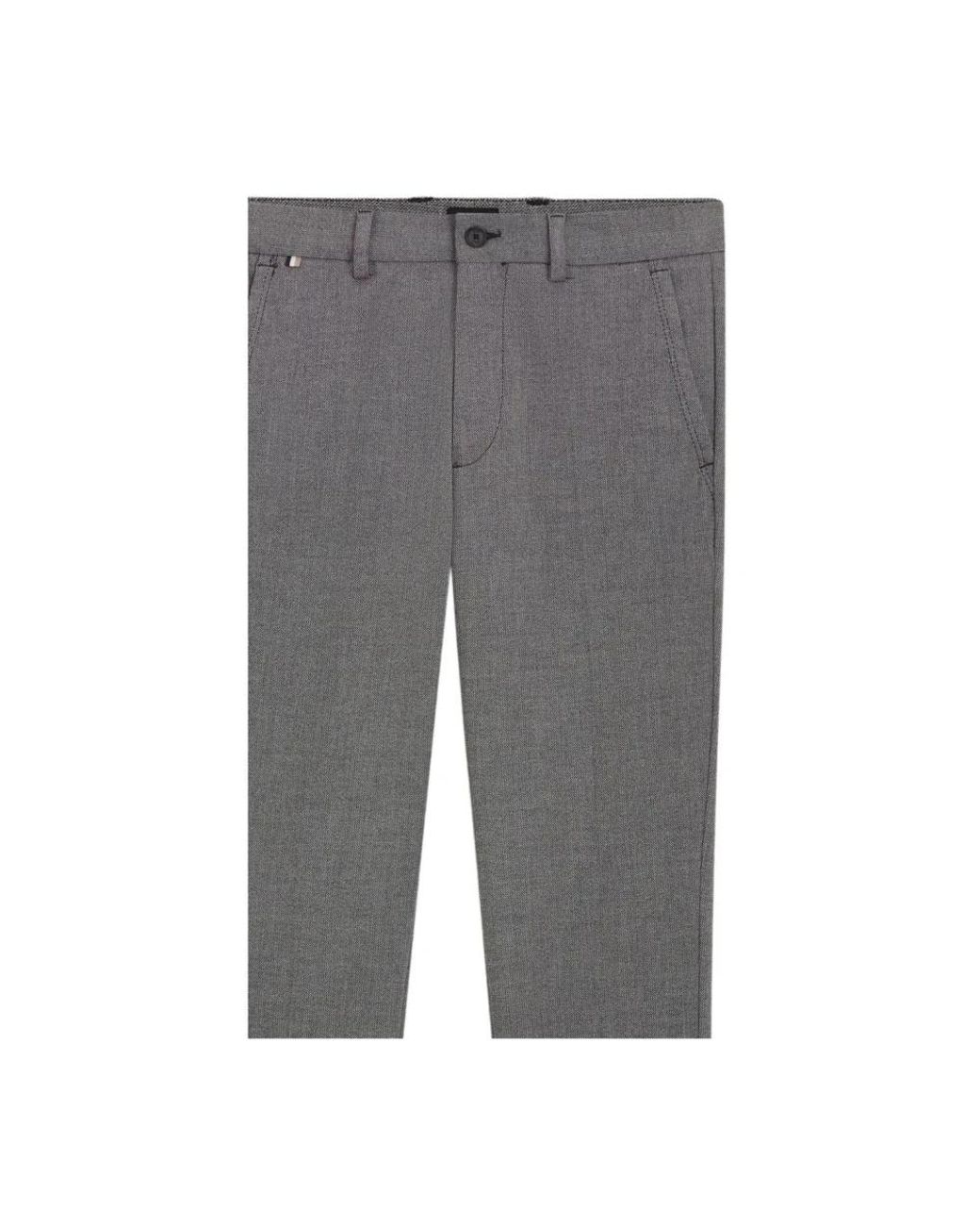 Boss Gray Suit Trousers for men