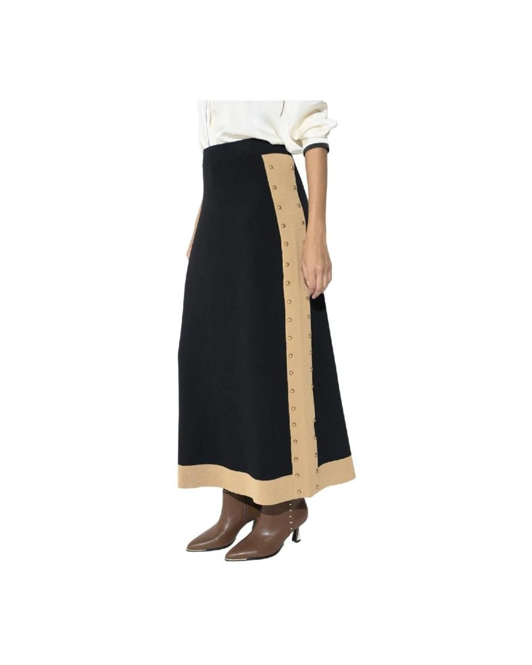 Lola Casademunt Black Midi Skirts